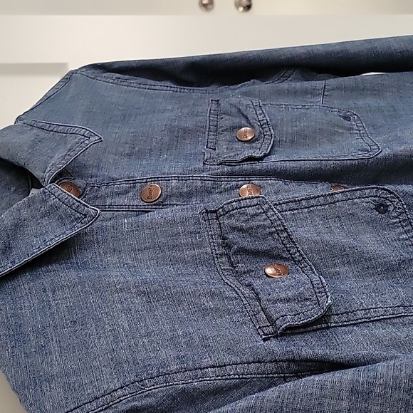 Duluth Trading Organic Cotton Rootstock Denim Long Sleeve Gardening Dress SZ XS - Picture 7 of 14